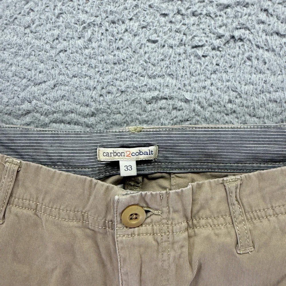 Carbon 2 Cobalt Pant Mens 33x31 Beige Cotton Corduroy Chino Straight Leg Stretch